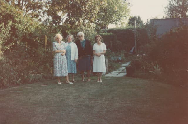 Sisters in the garden