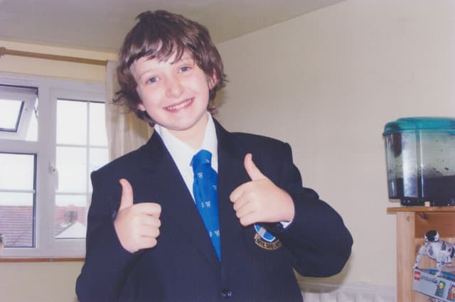Jon in his school uniform - Oct 2008